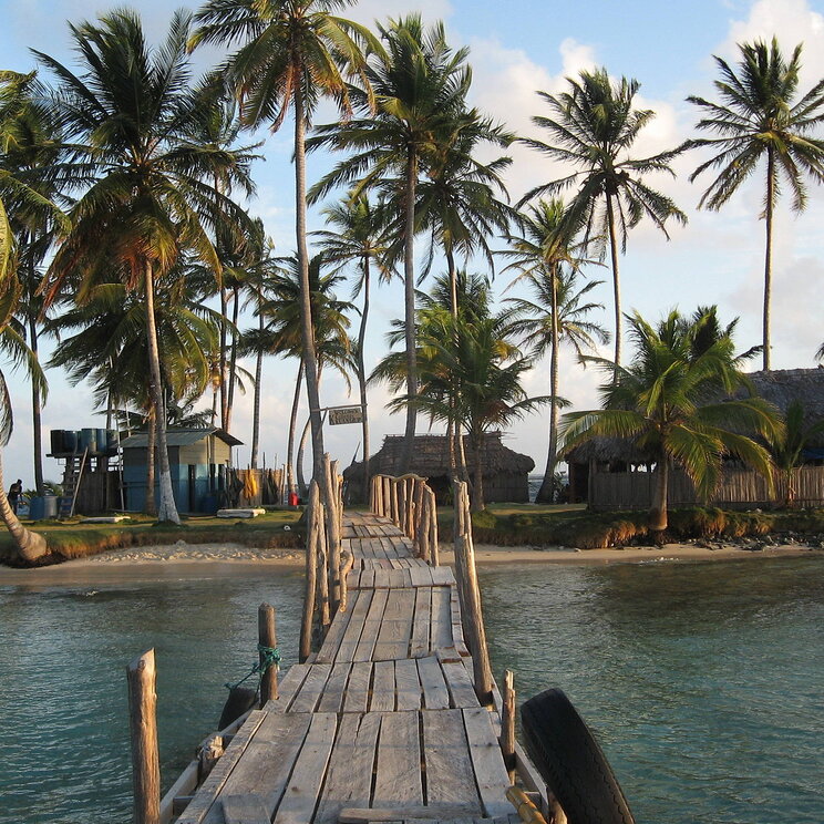 Dock und Anlegesteg auf San Blas, Panama