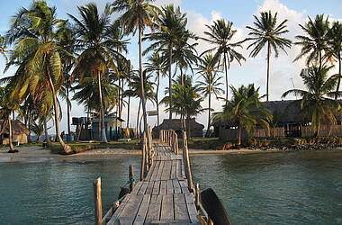 Dock und Anlegesteg auf San Blas, Panama