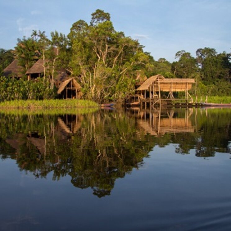Unterkunft direkt am Fluss in der Sani Ecolodge, Yasuni und Cuyabeno, Ecuador