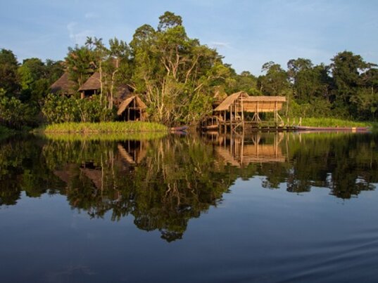 Unterkunft direkt am Fluss in der Sani Ecolodge, Yasuni und Cuyabeno, Ecuador