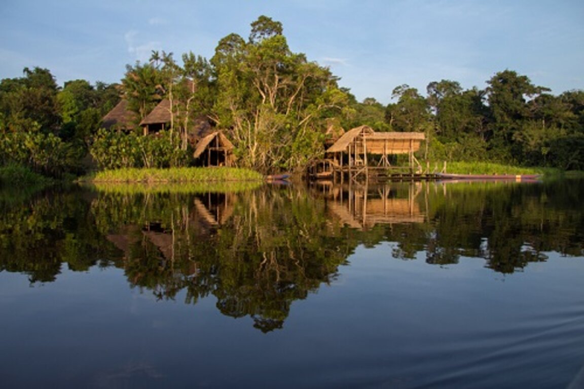 Unterkunft direkt am Fluss in der Sani Ecolodge, Yasuni und Cuyabeno, Ecuador