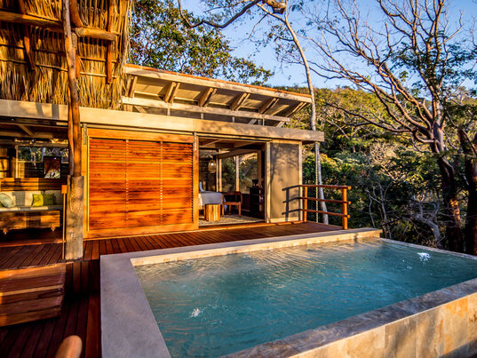 Privater Pool am Bungalow im Hotel Jicaro Island Ecolodge, Isletas de Granada im Nicaraguasee