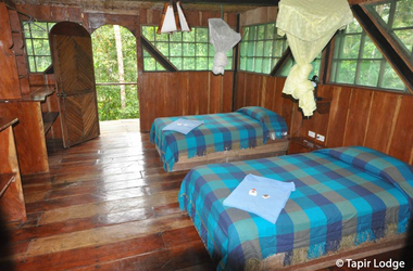 Zimmer in der Tapir Lodge in Cuyabeno, Amazonas-Regenwald von Ecuador