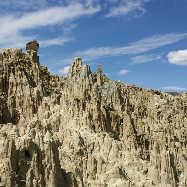 Mondlandschaft im Mondtal Valle de la luna bei La Paz
