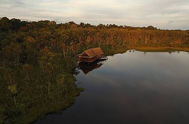 Landschaft rund um die Sacha Lodge, Amazonas von Ecuador