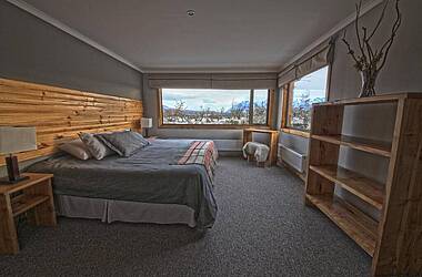 Doppelzimmer in der Pampa Lodge in Torres del Paine, Chile