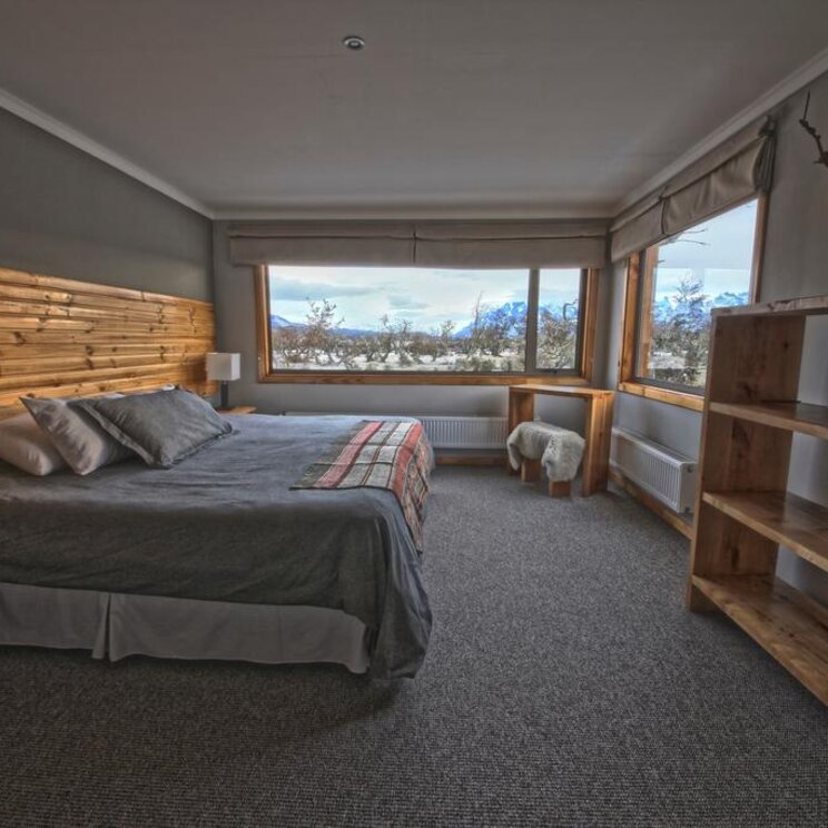 Doppelzimmer in der Pampa Lodge in Torres del Paine, Chile