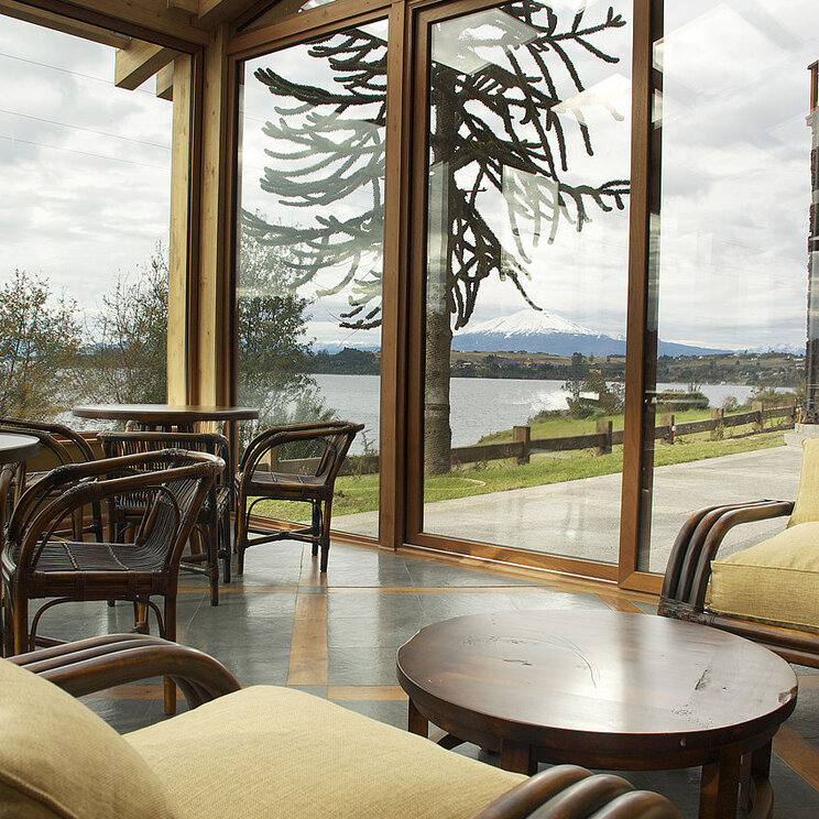 Lobby im Hotel Cumbres Patagonicas