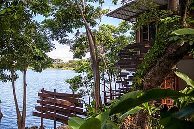 Bungalow mit Seeblick im Hotel Jicaro Island Ecolodge, Isletas de Granada im Nicaraguasee