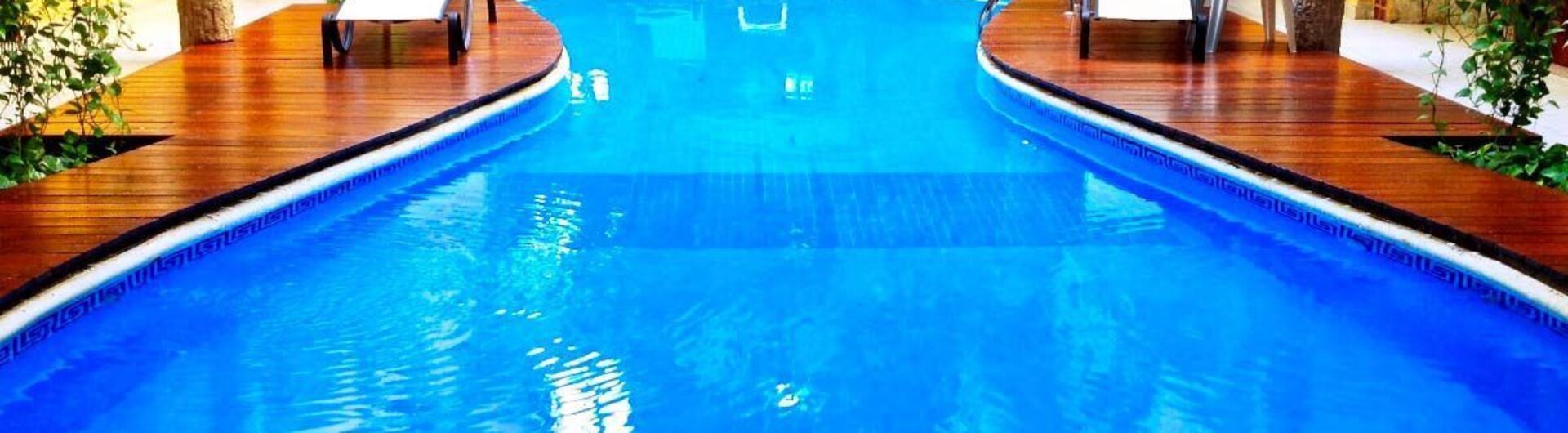 Pool-Anlage im Hotel Las Golondrinas, Playa del Carmen