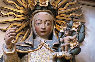 Sonnen Figurine im Santuario Nuestra Señora de los Remedios von Cholula