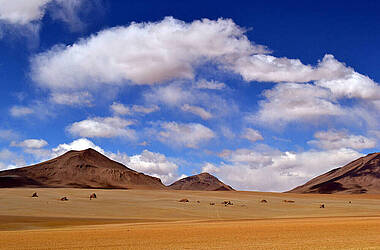 Rote Wüste im Naturreservat Eduardo Abaroa & Siloli-Wüste