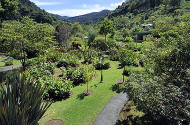 Panorama der Hotelanlage Savegre Natural Reserve & Spa in San Gerado de Dota, Nebelwald Costa Rica