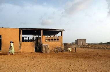 Kärgliche Behausung in La Guajira im äußersten Nordosten Kolumbiens