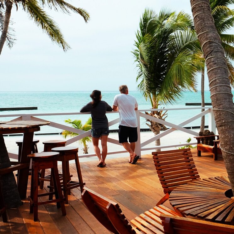 Terrasse mit Meerblick, Caye Bokel