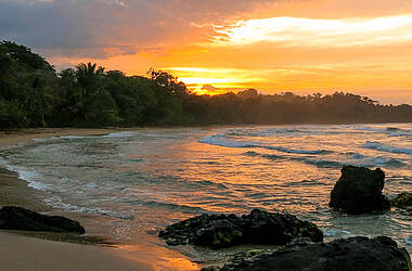 Sonnenuntergang am Strand von Bocas del Toro